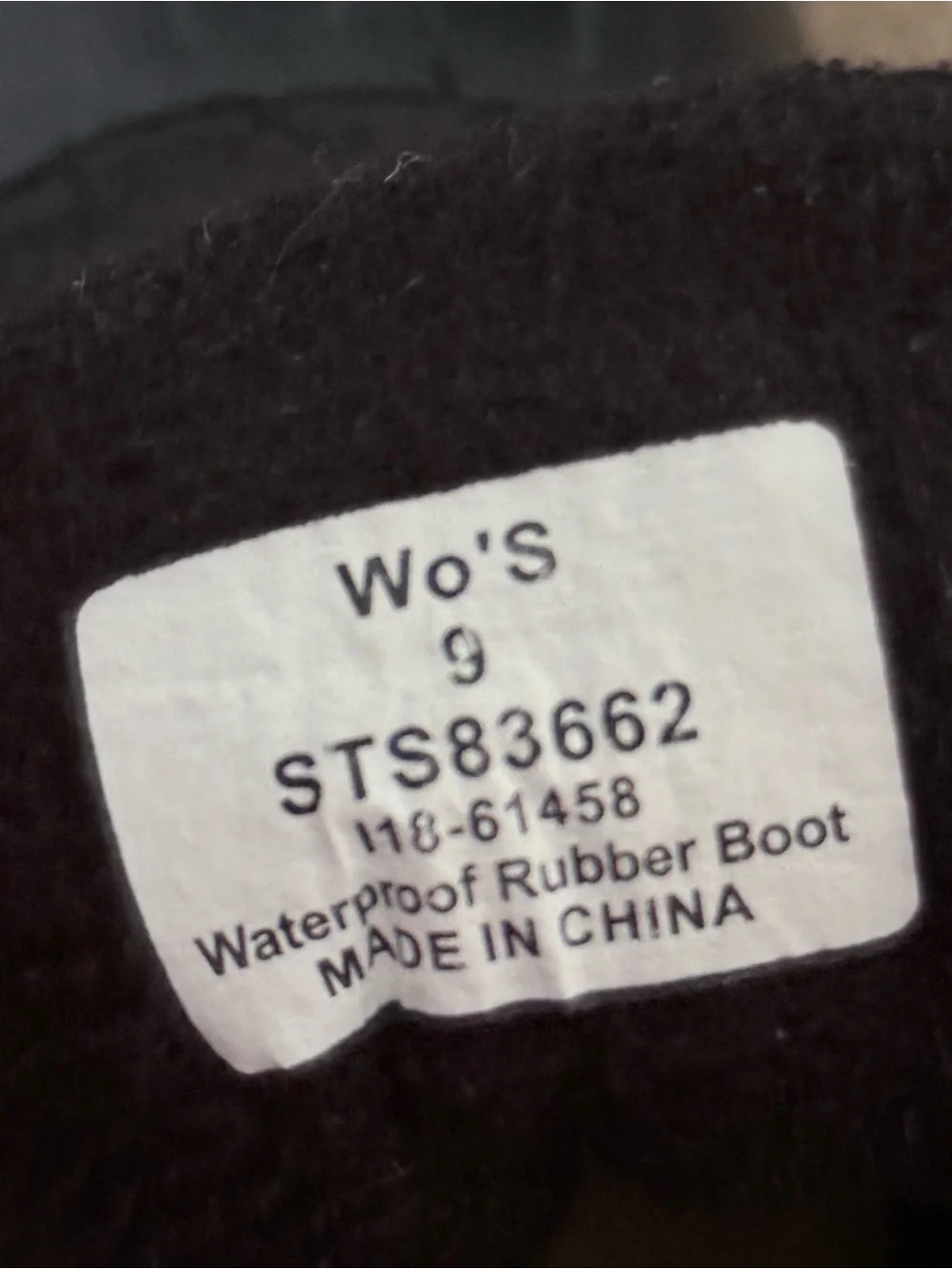 Sperry Saltwater Duck Boots Women Size 9 Black Quilted Waterproof Rain Side Zip